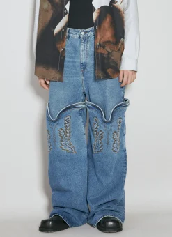 Men Y/Project Jeans^Evergreen Maxi Cowboy Cuff Denim Jeans