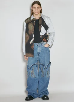 Men Y/Project Jeans^Evergreen Maxi Cowboy Cuff Denim Jeans