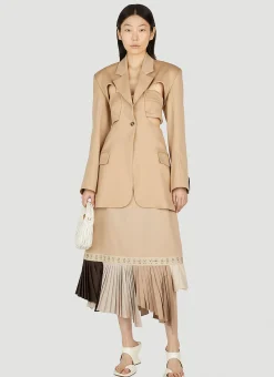 Exposed Bra Cut Out Blazer>rokh New