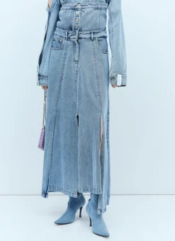 Extended Waistband Denim Skirt>Rokh Outlet