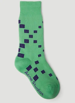 Men Acne Studios Socks^Face Jacquard Socks