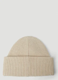 Men Acne Studios Hats^Face Patch Beanie Hat