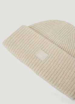 Men Acne Studios Hats^Face Patch Beanie Hat