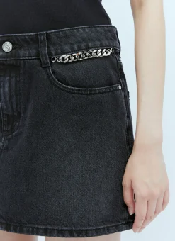 Falabella Chain Denim Mini Skirt>Stella McCartney Clearance