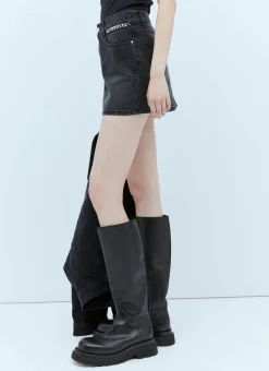 Falabella Chain Denim Mini Skirt>Stella McCartney Clearance