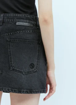 Falabella Chain Denim Mini Skirt><noscript><img width=