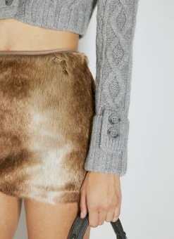 Faux Fur Cable Sweater></noscript>Guess USA Hot