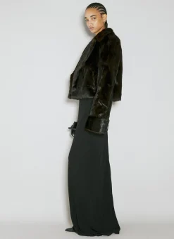 Faux Fur Short Coat>Saint Laurent