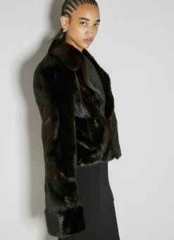 Faux Fur Short Coat></noscript>Saint Laurent