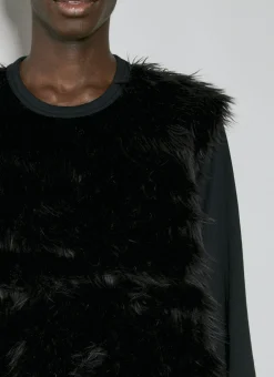 Men Comme des Garçons Homme Plus T-Shirts^Faux Fur T-Shirt