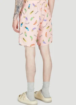 Men Human Made Shorts^Feather Print Shorts