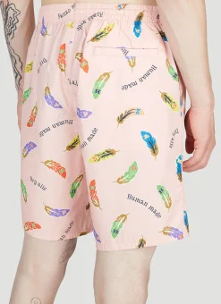 Men Human Made Shorts^Feather Print Shorts
