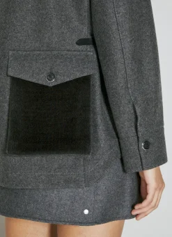 Felt Wool-Blend Jacket><noscript><img width=