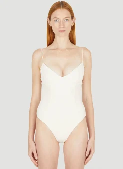 Fine Strap Almond Swimsuit>Ziah Best