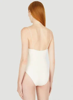 Fine Strap Almond Swimsuit><noscript><img width=