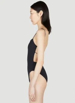 Fine Strap One Piece Swimsuit><noscript><img width=