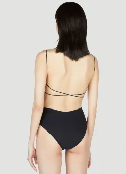 Fine Strap One Piece Swimsuit><noscript><img width=