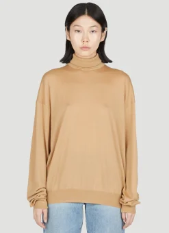 Fine-Knit Slouchy Rollneck Sweater>Saint Laurent Outlet