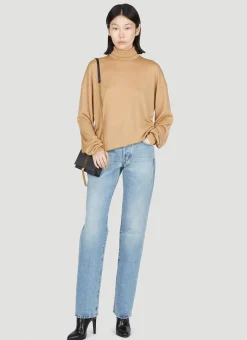 Fine-Knit Slouchy Rollneck Sweater>Saint Laurent Outlet