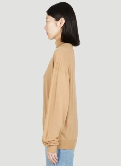 Fine-Knit Slouchy Rollneck Sweater></noscript>Saint Laurent Outlet