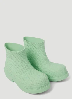 Fireman Intreccio Rubber Anke Boot>Bottega Veneta