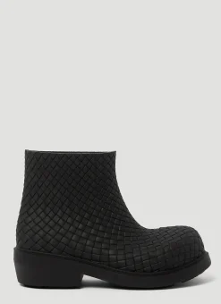 Fireman Intreccio Rubber Anke Boot>Bottega Veneta Hot