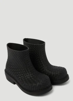 Fireman Intreccio Rubber Anke Boot>Bottega Veneta Hot