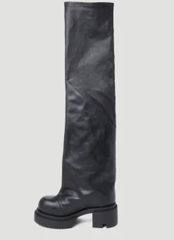 Men Rick Owens Boots^Flared Bogun Boots