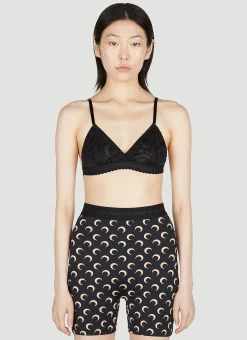 Flocked Mesh Bra>Marine Serre New