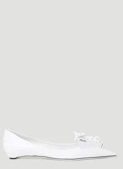 Floral Applique Ballerina Flats>Prada Best