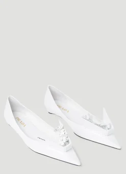 Floral Applique Ballerina Flats>Prada Best