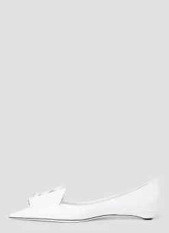 Floral Applique Ballerina Flats><noscript><img width=