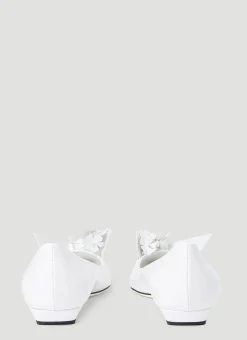 Floral Applique Ballerina Flats><noscript><img width=