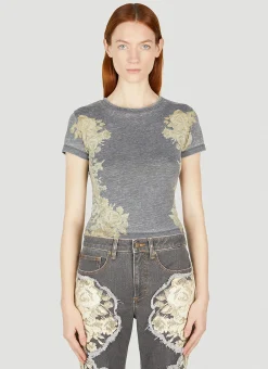 Floral Burn Out T-Shirt>Guess USA Online