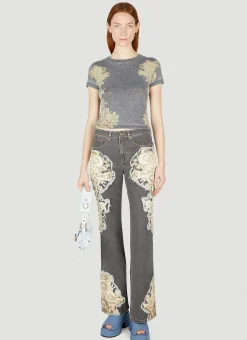 Floral Burn Out T-Shirt>Guess USA Online