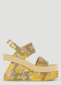 Floral Jacquard Platform Sandals>Dries Van Noten Discount