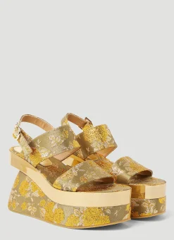 Floral Jacquard Platform Sandals>Dries Van Noten Discount
