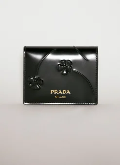 Men Prada Wallets & Cardholders^Flower Embossed Bi-Fold Wallet