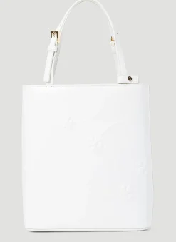 Flower Embossed Mini Tote Bag><noscript><img width=