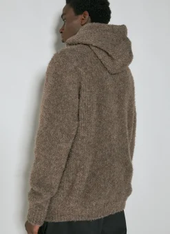 Men Comme des Garçons Homme Sweatshirts^Fluffy Knit Hooded Zip-Up Sweatshirt