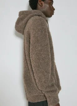 Men Comme des Garçons Homme Sweatshirts^Fluffy Knit Hooded Zip-Up Sweatshirt