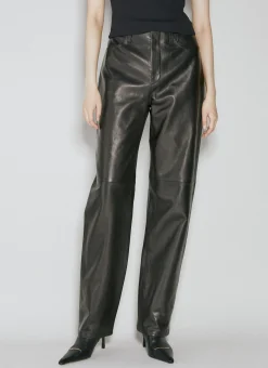 Fly Leather Wide Leg Pants>Alexander Wang Outlet