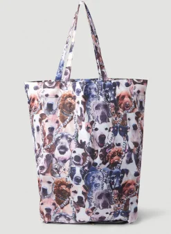 Men Martine Rose Tote Bags^Foldable Dog Print Tote Bag