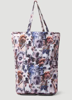 Men Martine Rose Tote Bags^Foldable Dog Print Tote Bag