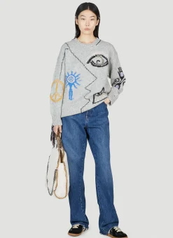 Folklore Embroidery Sweater>Stella McCartney Clearance