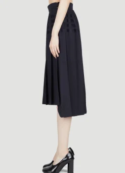 Four Bar Pleated Wool Midi Skirt></noscript>Thom Browne Outlet