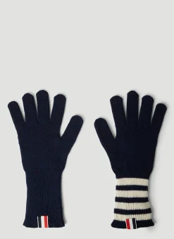 Men Thom Browne Gloves^Four Bar Stripe Gloves