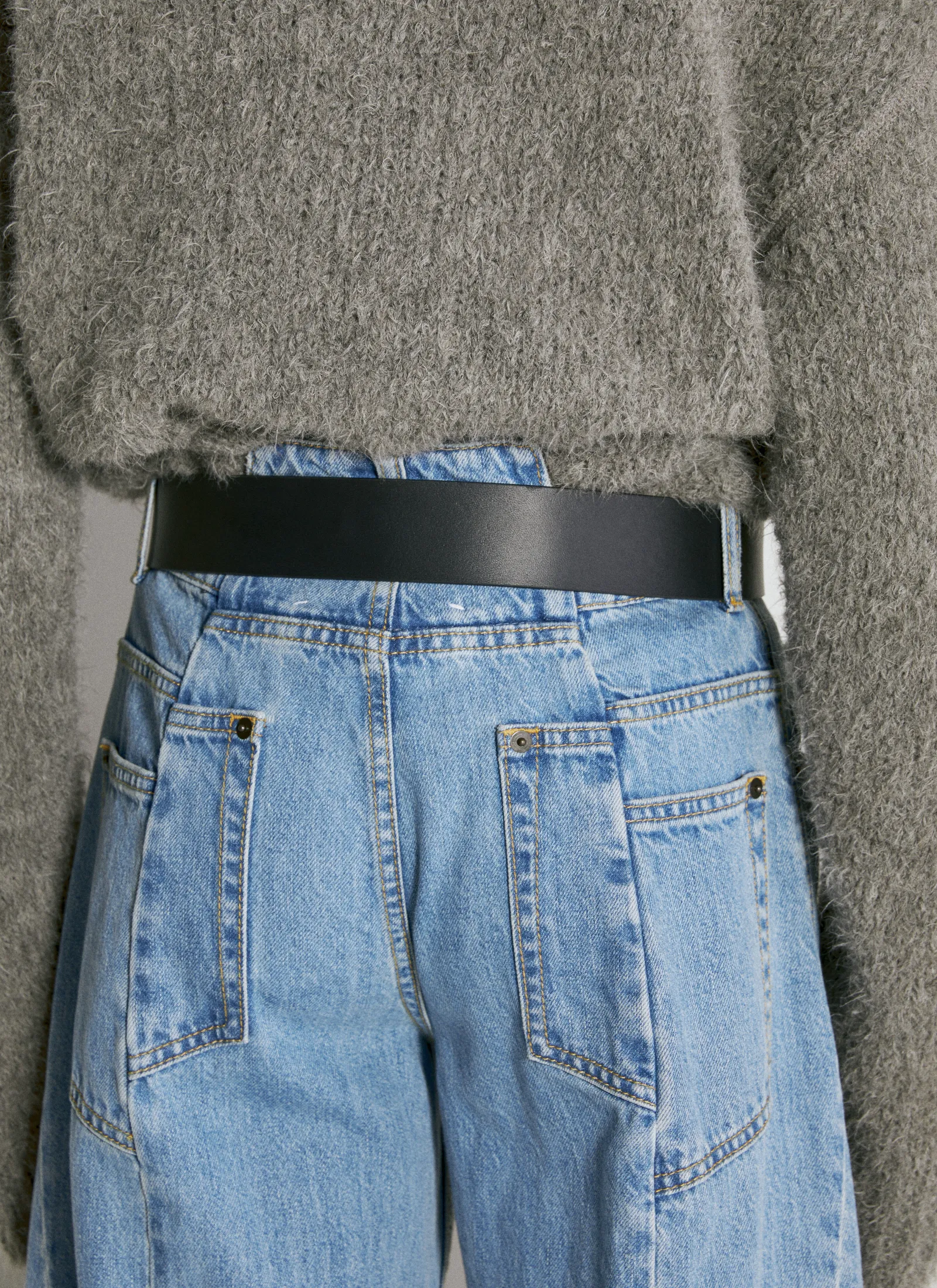 Men Maison Margiela Belts^Four Stitches Leather Belt