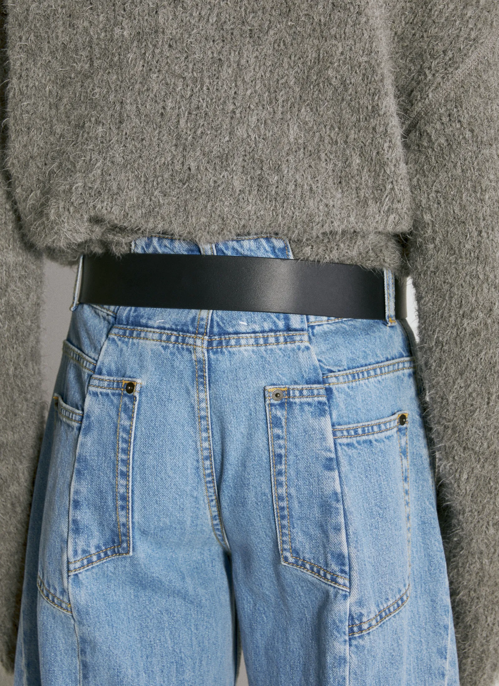 Men Maison Margiela Belts^Four Stitches Leather Belt