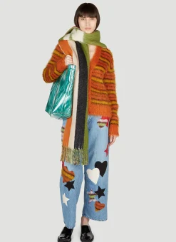 Fuzzy Stripe Cardigan>Marni New